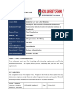 Hrm517 - Industrial Law and Labor Relations - Istiaqur Rahman Chodhury