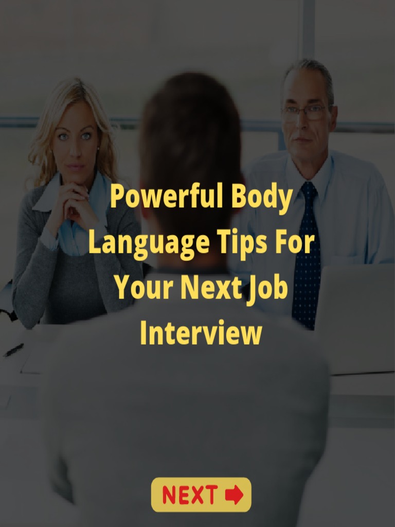 Powerful Body Language Tips For Your Next Job Interview | PDF | Career ...