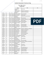 Schedule for Outsourcing Employees at Kim and TML Lines