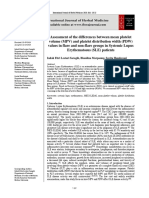 Assessment of The Differences Between Mean Platelet Volume (MPV) and Platelet Distribution Width (PDW) Values in Flare and Non-Flare Groups in Systemic Lupus Erythematosus (SLE) Patients