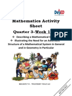 Mathematics Activity Sheet: Quarter 3-Week 1 & 2