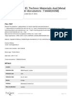 Cable Products, El. Technic Materials and Metal Products (Tender Documents: T466820358)