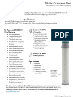 LifeStraw Go-Universal - Filtration Performance Sheet