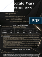 Corporate Wars Case Study - JUNIO's TAM, SAM and SOM