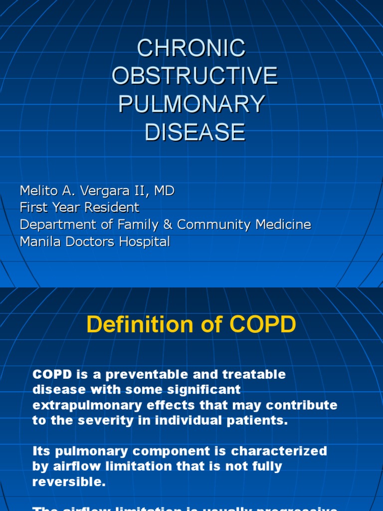 COPD Slides PDF Chronic Obstructive Pulmonary Disease Smoking