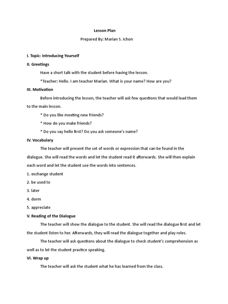 Lesson Plan | PDF | Language Arts & Discipline