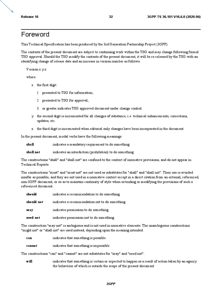 Foreword 3gpp ts 36 101 v16 6 0 2020 06 32 release 16 pdf