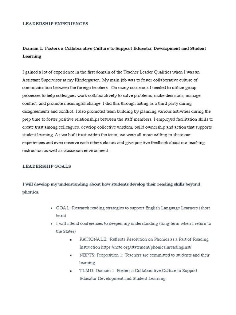 Collaborative Leadership in Education | PDF | Educational Technology ...