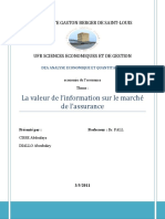 la valeur de l'information sur le marche de l'assurance