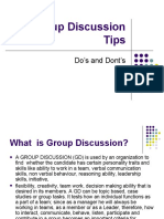 Group Discussion Tips: Do's and Dont's