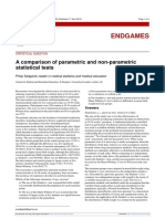 Endgames: A Comparison of Parametric and Non-Parametric Statistical Tests