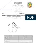 Grade 10: Quarter 2 Performance Task 3