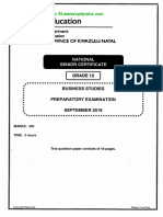 Bus Studies Sept 2019 and MEMO GR 12