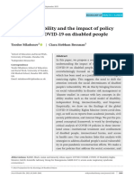 Sociology Health Illness - 2021 - Mladenov - Social Vulnerability and The Impact of Policy Responses To COVID 19 On