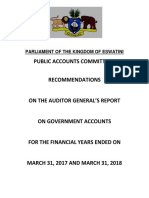PAC 2019 - Audit Recommendations