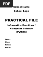 Practical File: School Name School Logo