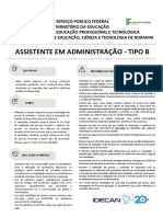 Prova CORREÇÃO Idecan Assistente Admnistrativo 2020 - Prova