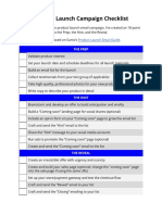 Copia de Product Launch Campaign Checklist PDF