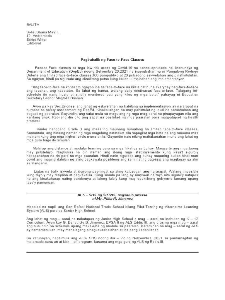 BALITA | PDF