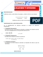 Propiedades de La Multiplicacion y Division para Sexto de Primaria