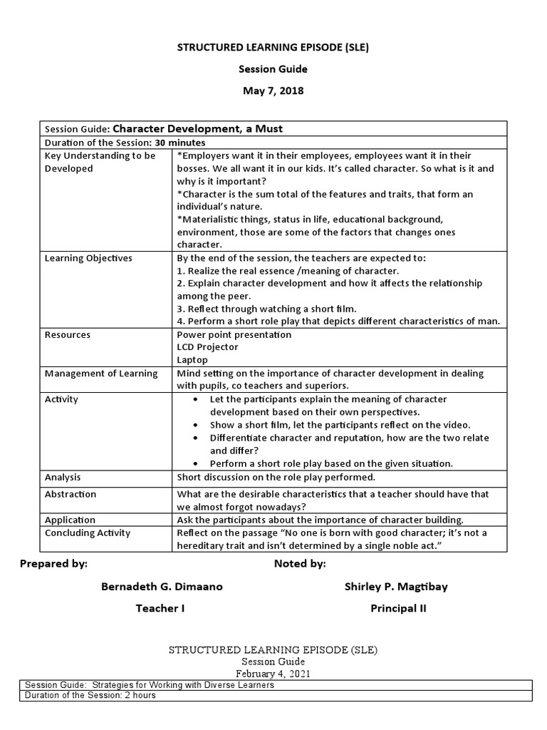 Understanding Structured Learning Episodes | PDF | Learning | Teachers