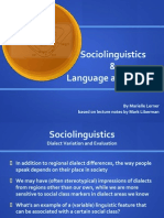 Sociolinguistics & Language and Gender