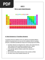 D and F Block Element