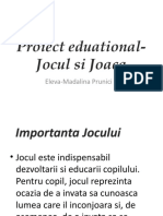 Proiect Eduational-Jocul Si Joaca