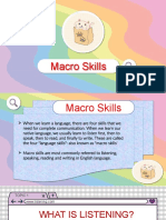Developing Macro Skills in English Language