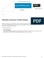Reading - Exercise 3 (Note-Taking) - IGCSE AID
