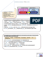 Zero Conditional Exercises Grammar