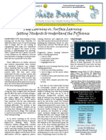 Deep Learning vs. Surface Learning - Getting Students To Understand The Difference (Weimer, 2012)