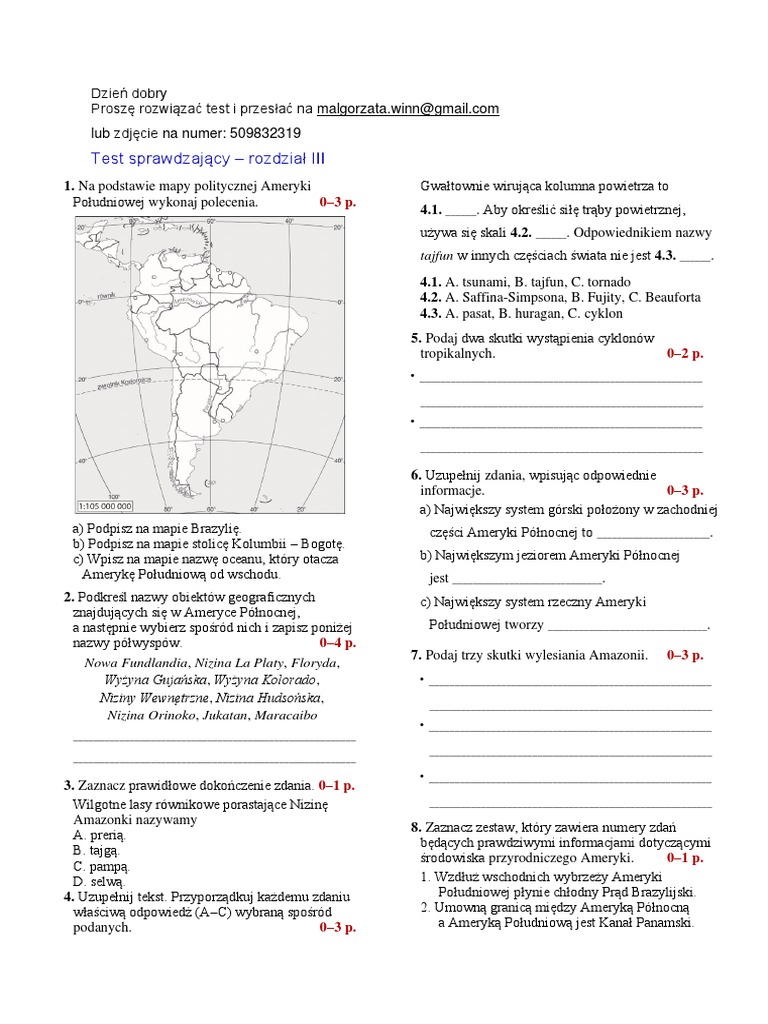 Geografia kl.8 | PDF