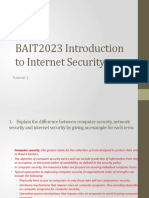 BAIT2023 Introduction To Internet Security: Tutorial 1