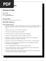 Hossam J2EE CV