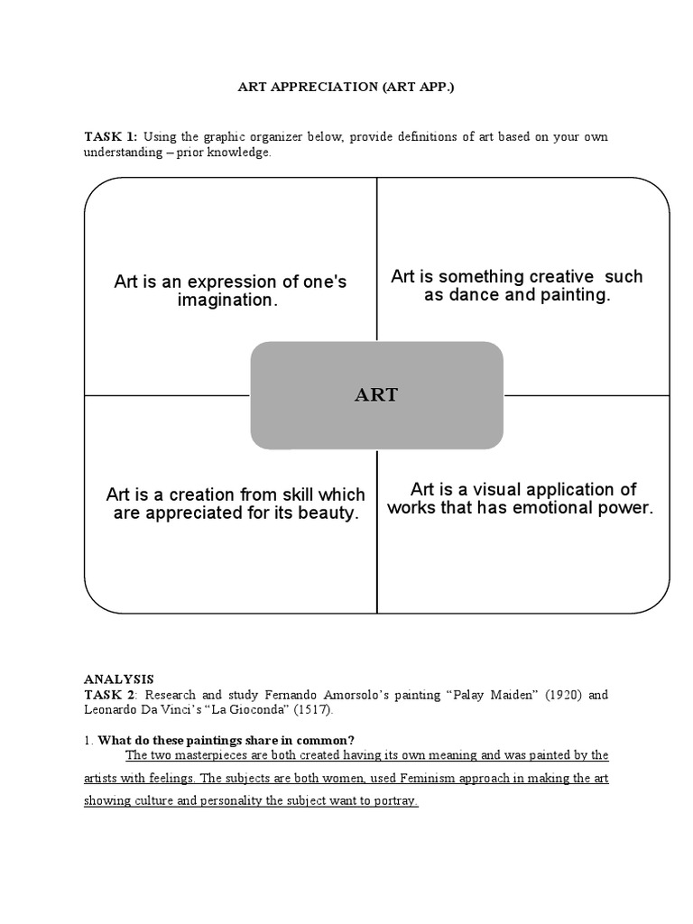 Art Appreciation PDF The Arts Aesthetics