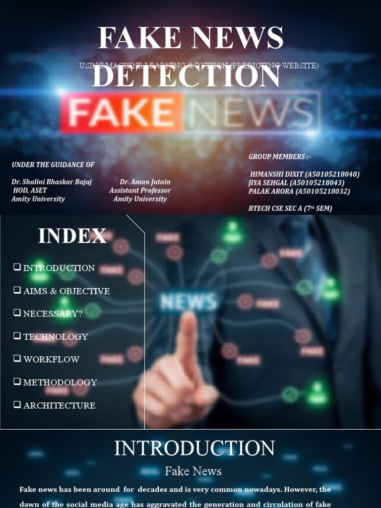 Fake News Detection: Using Machine Learning & Python (Predicting ...