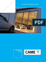 CAME Automatic Door Use and Maintenance