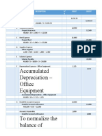 Accumulated Depreciation - Office Equipment: Date Description P/ R Debit Credit