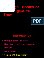 Foreign Bodies of Aero-Digestive Tract