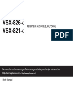 VSX-826 VSX-821: Recepteur Audiovisuel Multicanal