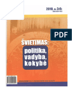 ŠVIETIMAS: POLITIKA, VADYBA, KOKYBĖ/EDUCATION POLICY, MANAGEMENT AND QUALITY, Vol. 2, No. 3, 2010