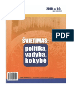 ŠVIETIMAS: POLITIKA, VADYBA, KOKYBĖ/EDUCATION POLICY, MANAGEMENT AND QUALITY, Vol. 2, No. 1, 2010