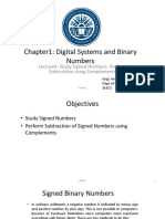 Lecture4 Chapter1 - Signed Numbers, Subtraction of Signed Numbers Using Complements