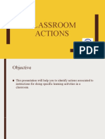 Classroom Action Verbs