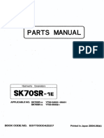 Kobelco Sk70sr-1e Excavator Parts Manual
