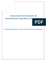 Instrumento de Evaluación de Conocimientos Específicos y Pedagógicos DEA