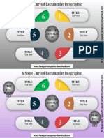 6 Steps Curved Rectangular infographic