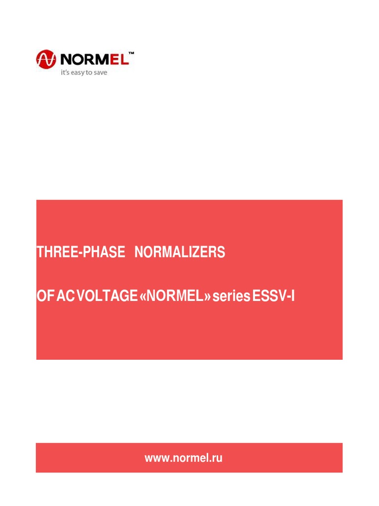 Industrial Voltage Normalizer Guide | PDF | Switch | Electrical Grid