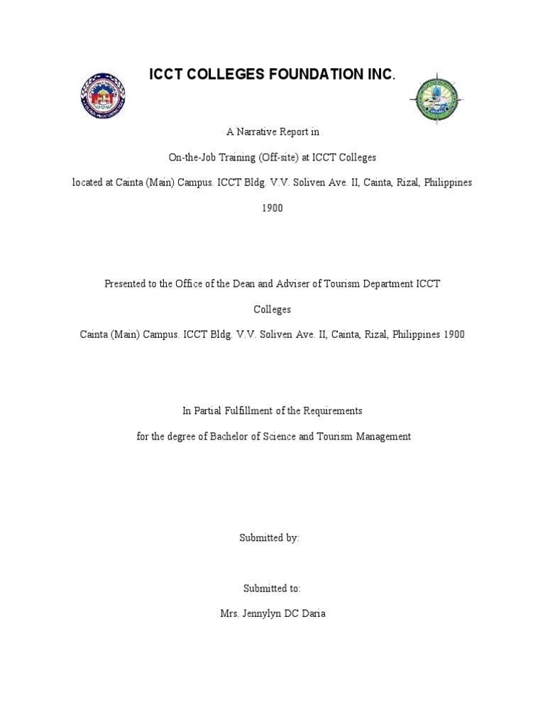 Example of Narrative Report Progress 2 | PDF